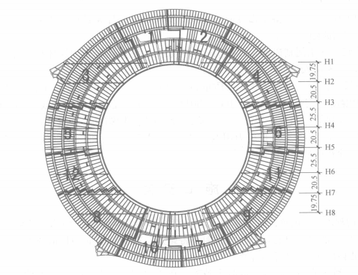 圖5 上部結構分塊示意圖